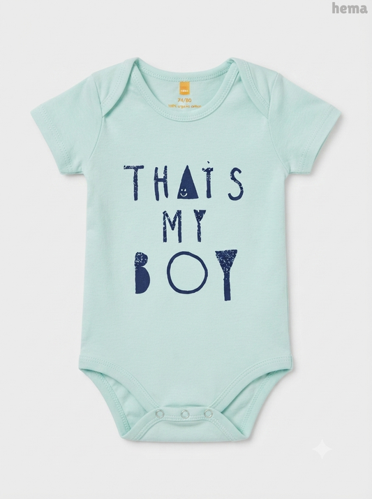 Baby Boys' Mint Green "That's My Boy" Graphic Bodysuit