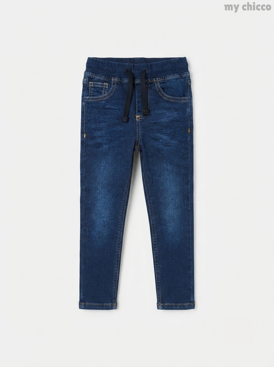 Boys' Dark Wash Denim Pull-On Jogger Pants