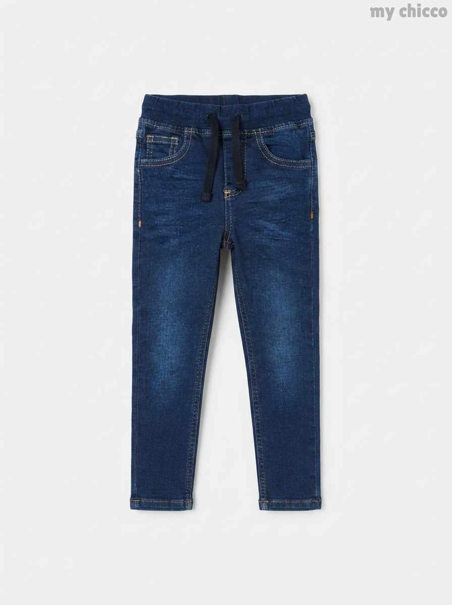 Boys' Dark Wash Denim Pull-On Jogger Pants