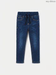Boys' Dark Wash Denim Pull-On Jogger Pants