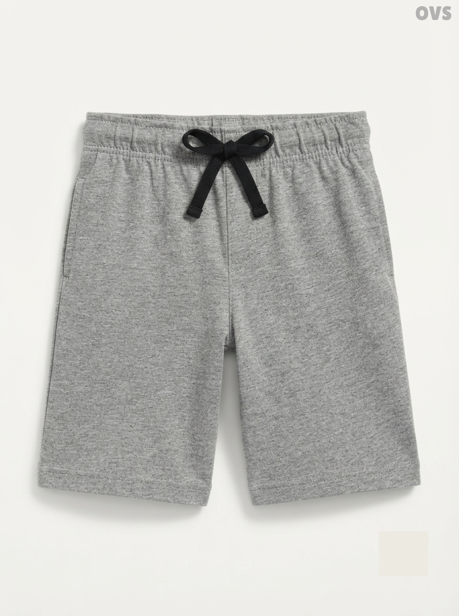 Boys' Light Grey Heather Drawstring Sweat Shorts
