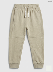 C&A Boys' Beige Cotton Elastic Waist Jogger Pants