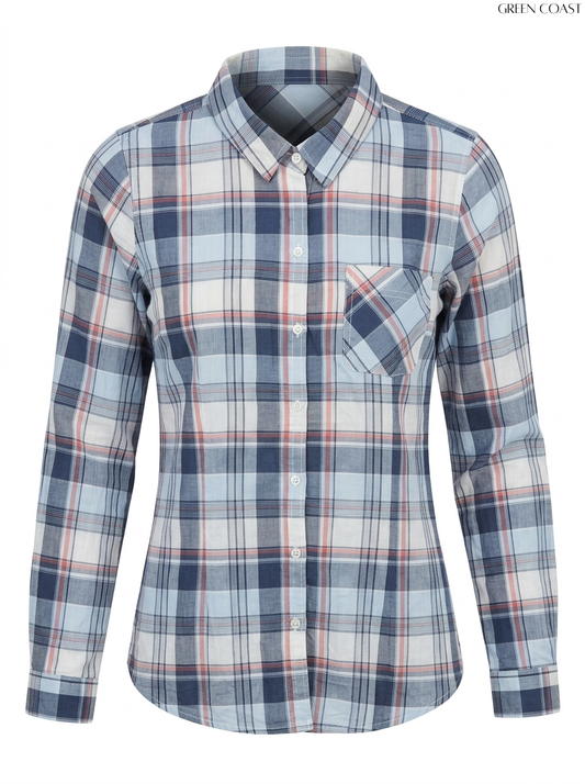 GREEN COAST Plaid Long-Sleeve Shirt