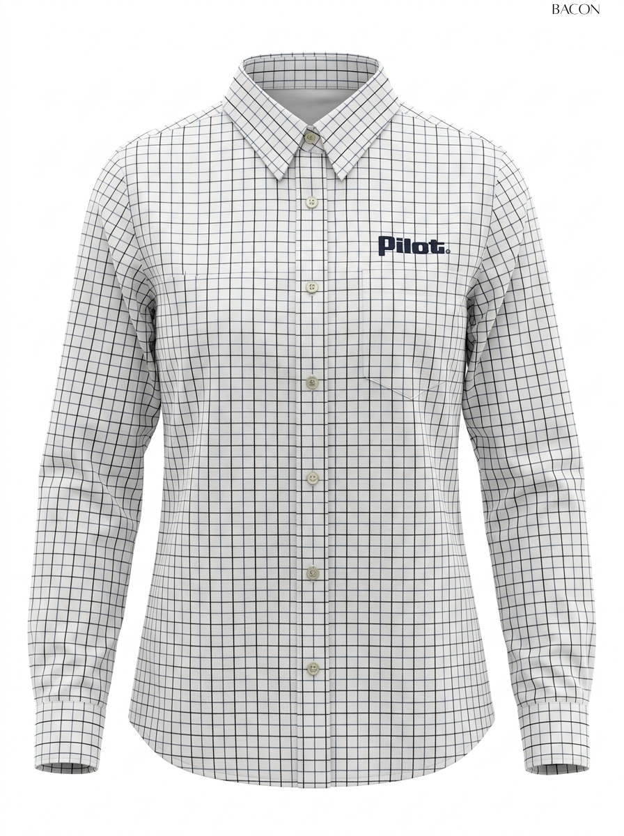 BACON Grid Check Long-Sleeve Shirt