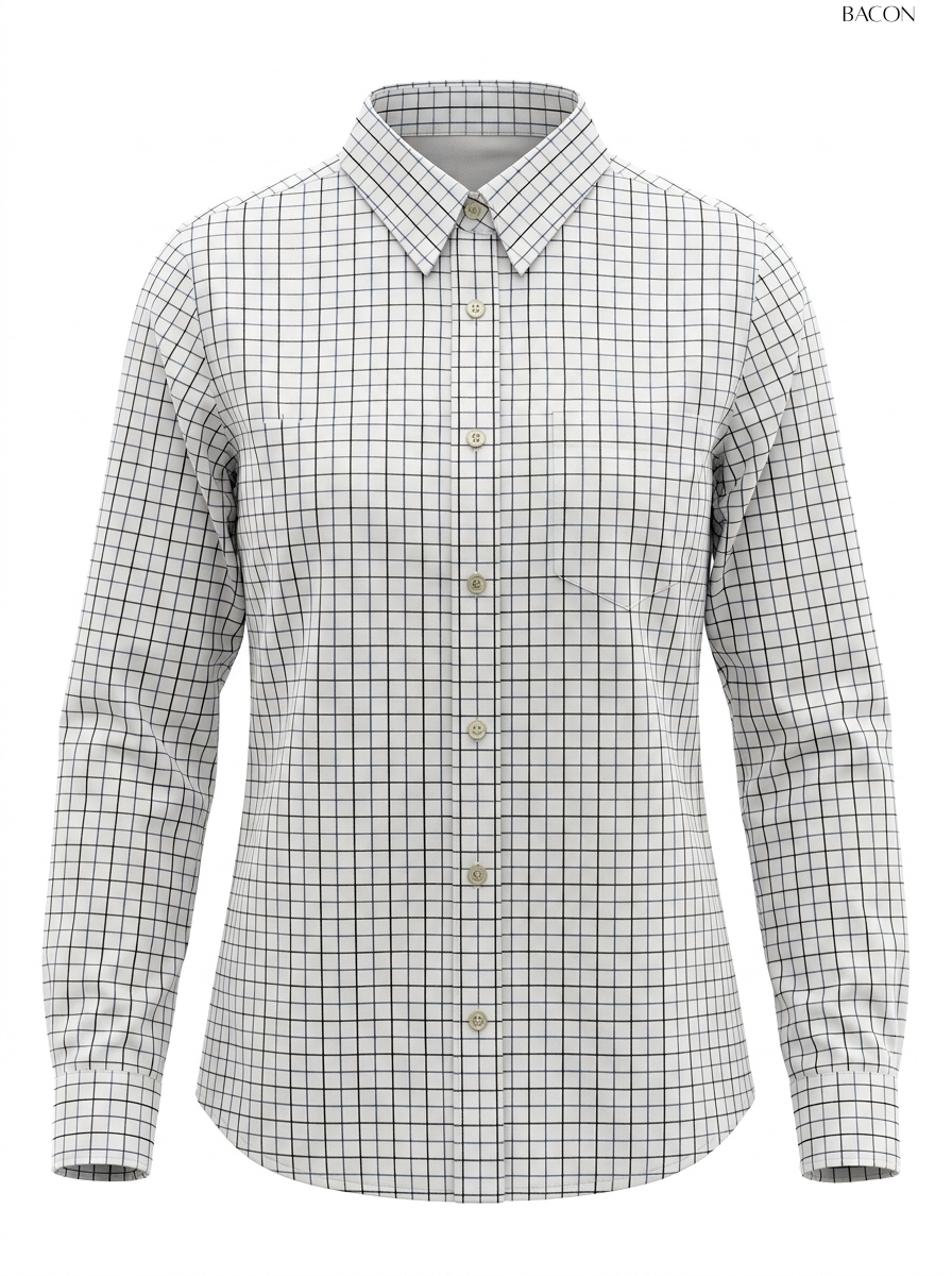 BACON Grid Check Long-Sleeve Shirt