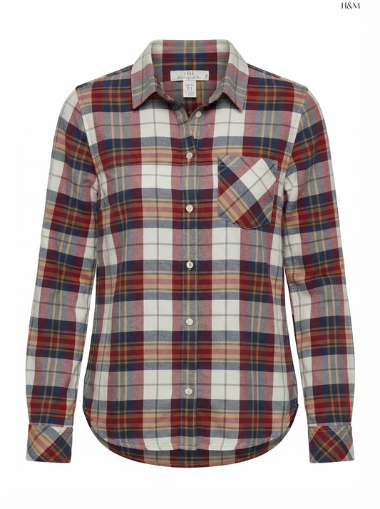 H&M Plaid Long-Sleeve Shirt