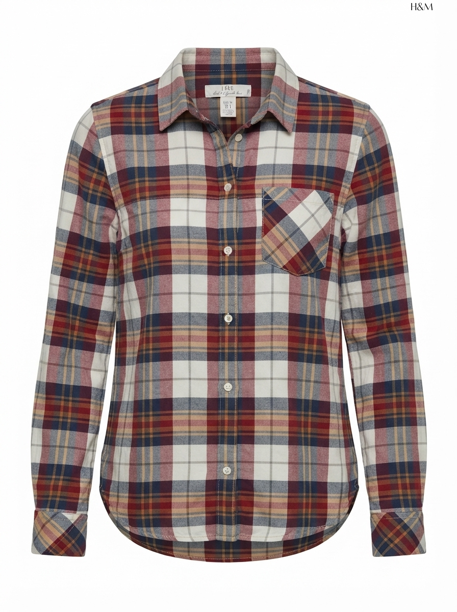 H&M Plaid Long-Sleeve Shirt