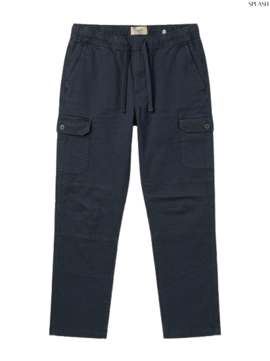 Men's Casual Navy Blue Utility Cargo Trousers