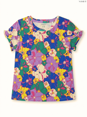 NAME IT Girls Floral Short-Sleeve T-Shirt