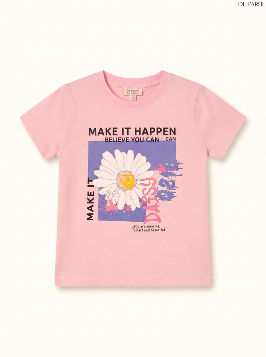 DU PAREIL Girls Graphic Short-Sleeve T-Shirt