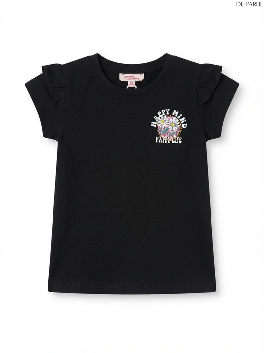 DU PAREIL Girls Daisy Graphic Short-Sleeve T-Shirt