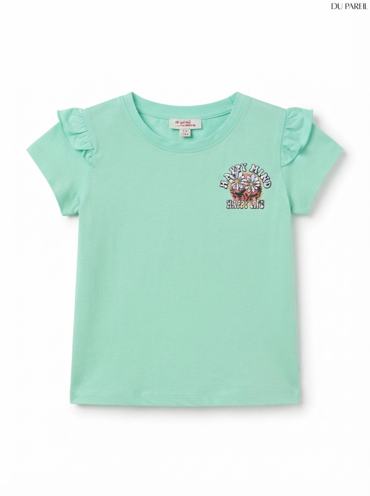 DU PAREIL Girls Daisy Graphic Short-Sleeve T-Shirt