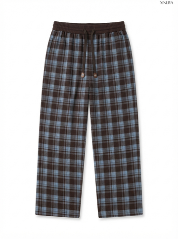 Imported Premium Women's Plaid Trouser