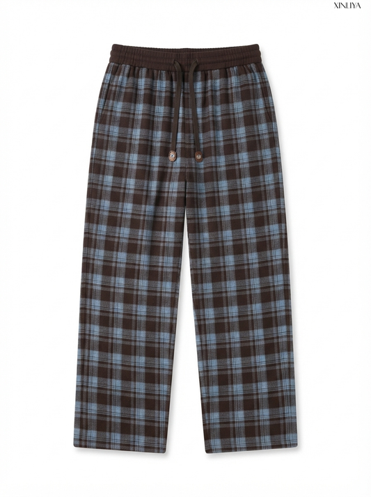 Imported Premium Women's Plaid Trouser