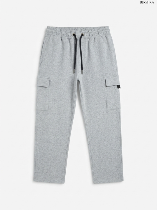 Imported Premium Men's Heather Grey Cargo Trouser