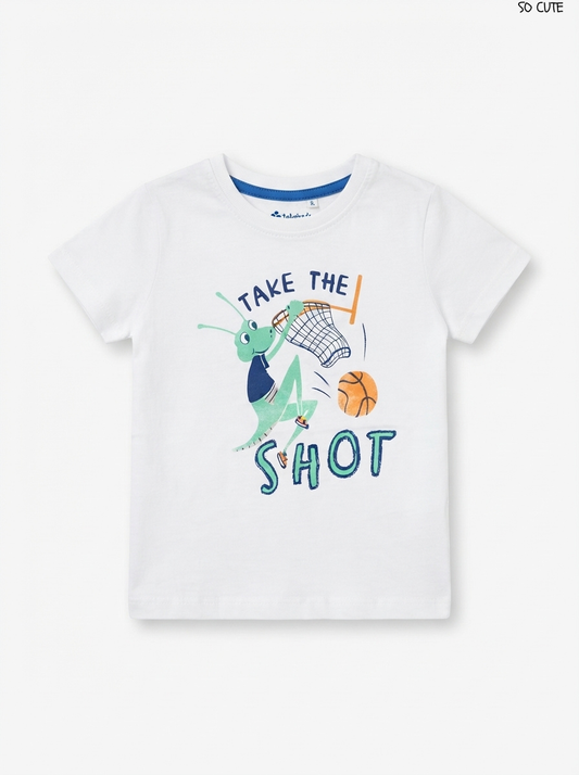 SO CUTE Boys Basketball Graphic Short-Sleeve T-Shirt