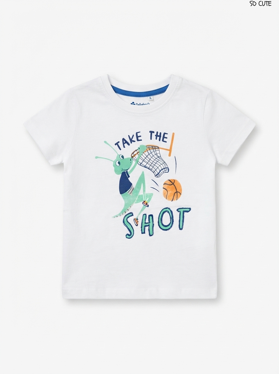 SO CUTE Boys Basketball Graphic Short-Sleeve T-Shirt