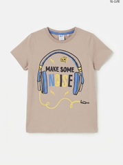 SO CUTE Boys Headphone Graphic Short-Sleeve T-Shirt