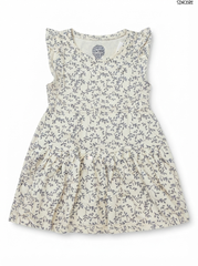 SINCERE Girls Leaf Print Short-Sleeve Dress