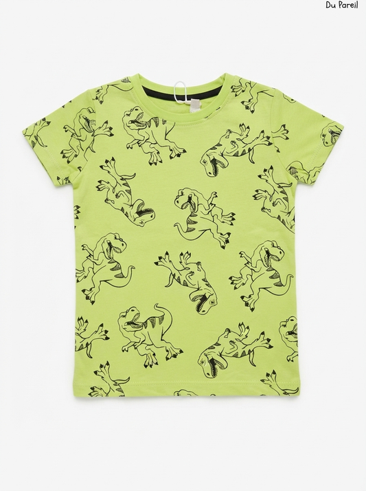 DU PAREIL Boys Dinosaur Print Short-Sleeve T-Shirt