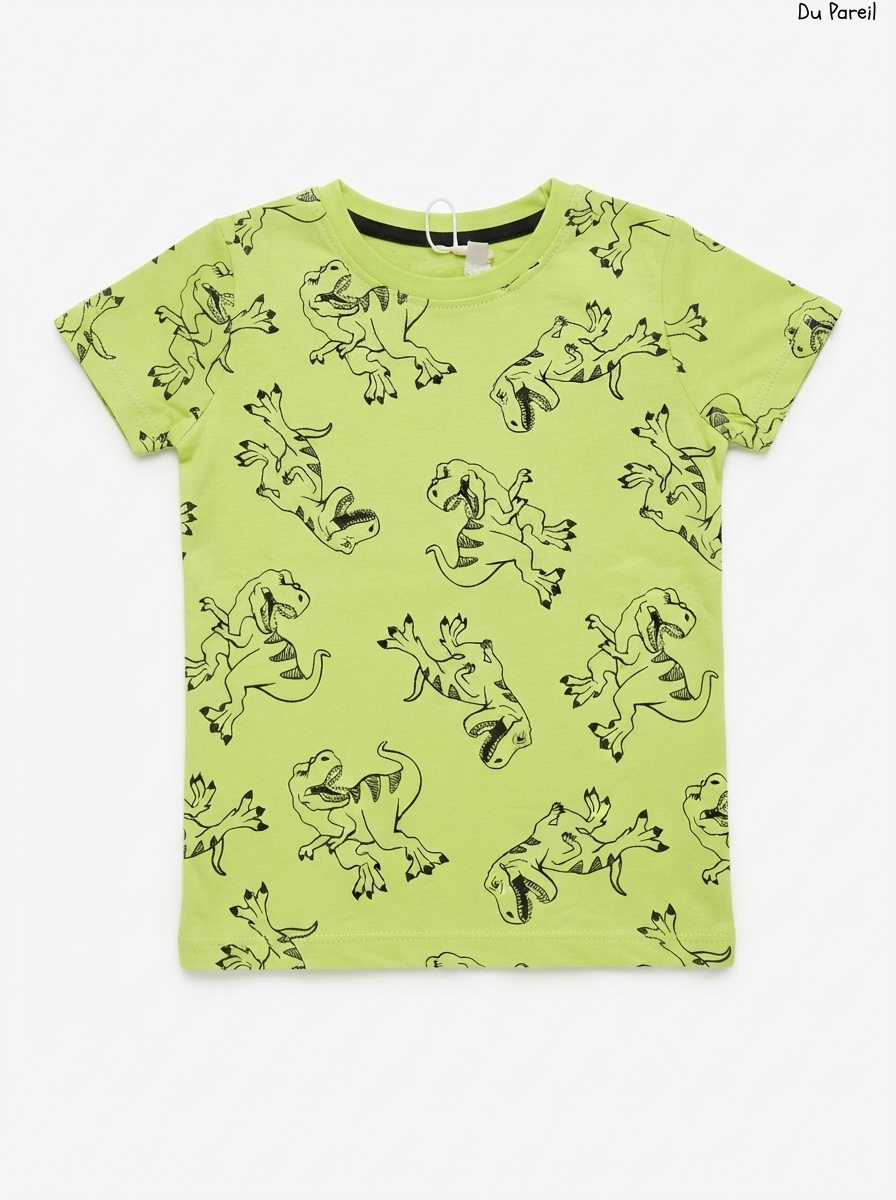 DU PAREIL Boys Dinosaur Print Short-Sleeve T-Shirt