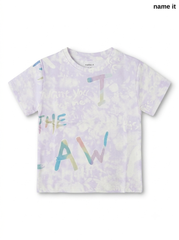 NAME IT Girls’ Light Purple Tie-Dye Graphic T-Shirt