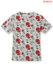 Boys' Marvel Spider-Man All-Over Print T-Shirt – Grey Melange