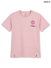 Girls’ Pink "Be Happy" Smiley Face T-Shirt