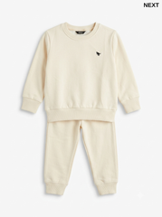 Kids Cream Two-Piece Winter Track Suit