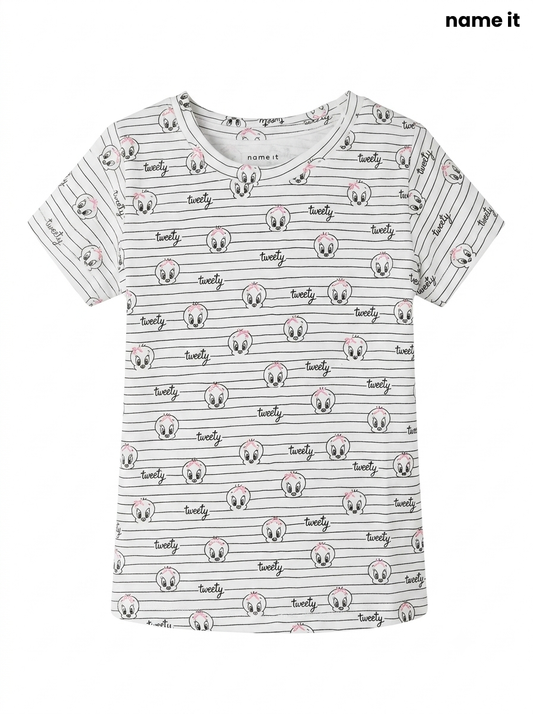 Girls' Tweety Bird Striped T-Shirt