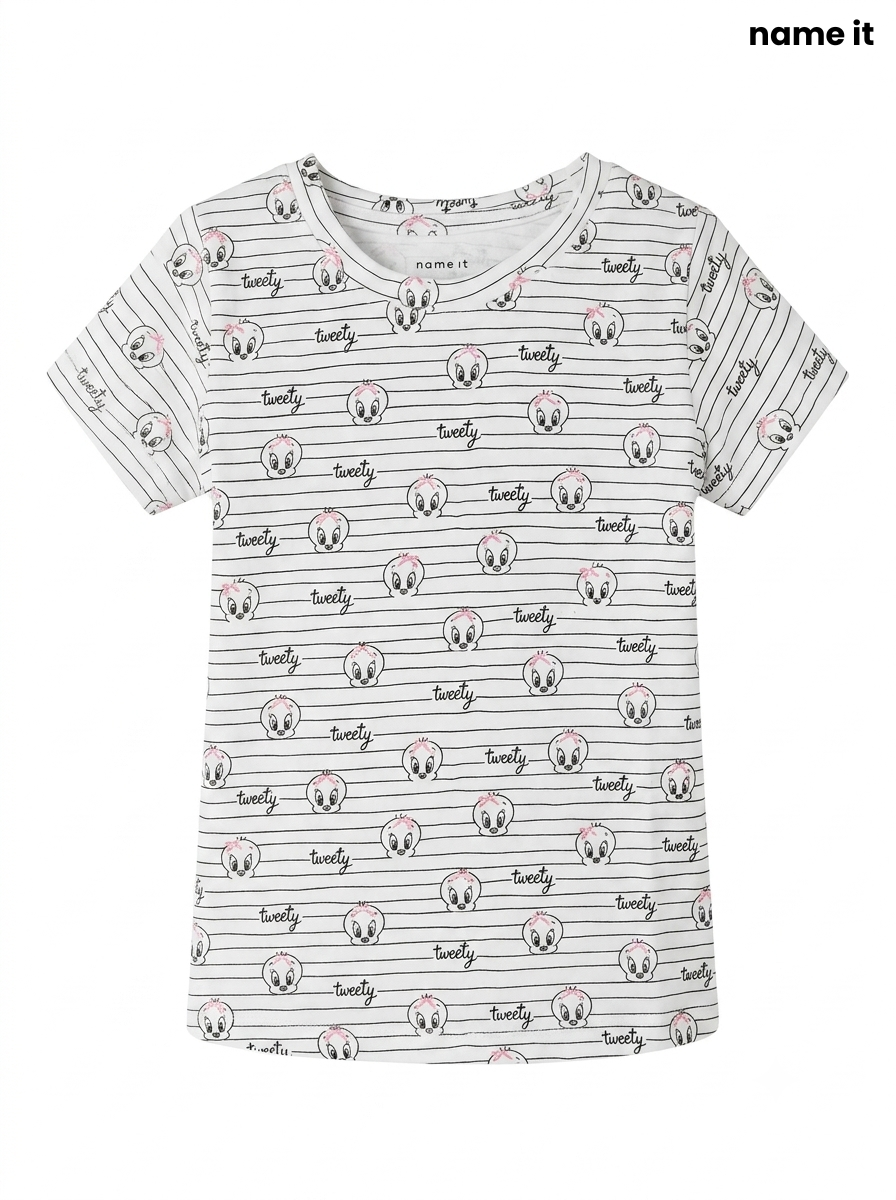 Girls' Tweety Bird Striped T-Shirt