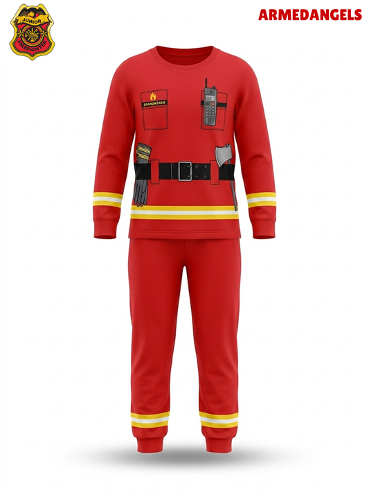 Kids' Junior Firefighter 2-Piece Long-Sleeve Sleepwear Set