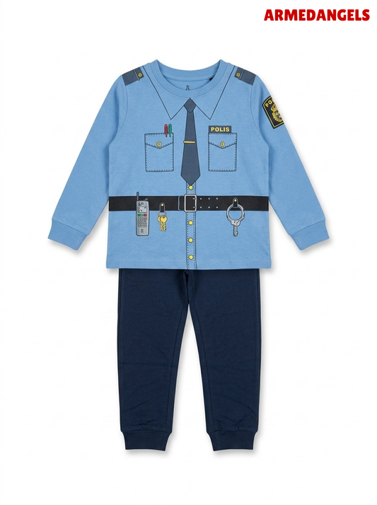 Kids' Police Officer 2-Piece Long-Sleeve Pajama Set