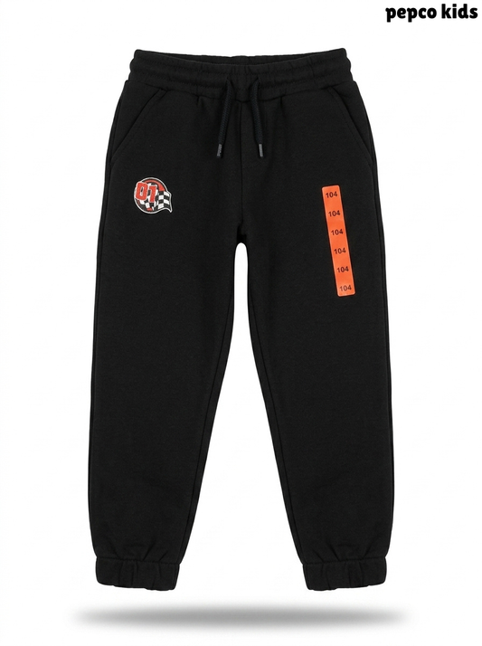 Boys’ Black Racing Graphic Terry Trouser