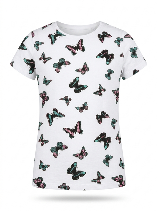 Girls' Butterfly Print T-Shirt