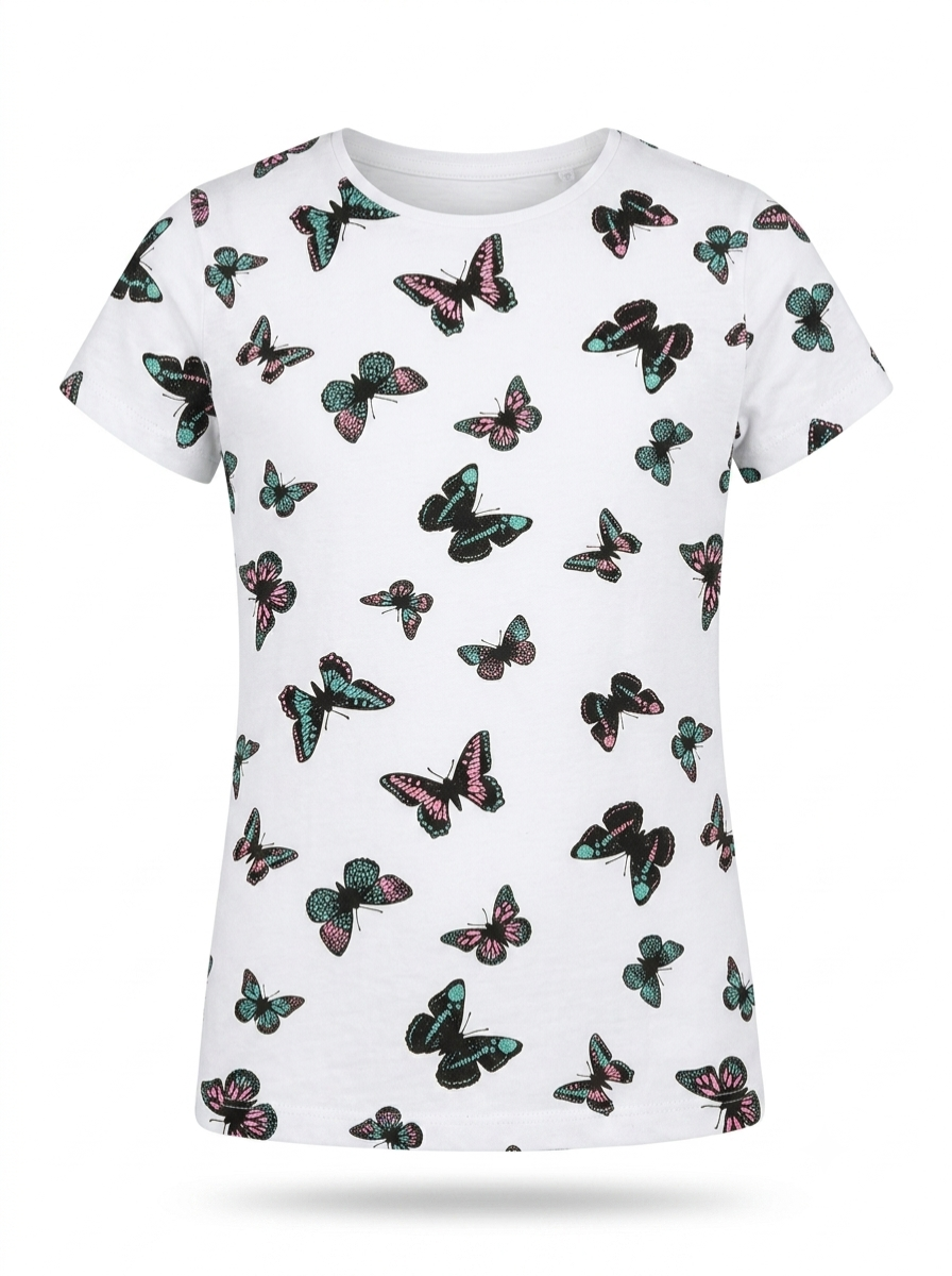 Girls' Butterfly Print T-Shirt