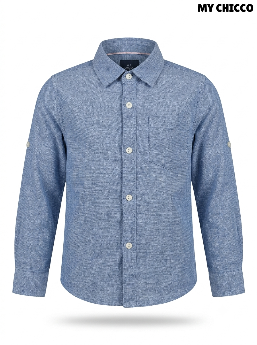 MY CHICCO Kids' Convertible Sleeve Button-Down Shirt
