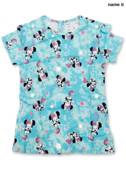 Girls' Minnie Mouse Mermaid Flutter Sleeve Top