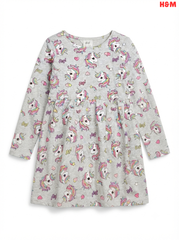 H&M Girls Unicorn Print Dress
