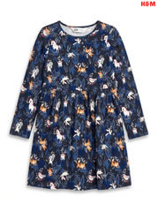 H&M Girls Woodland Animal Print Dress