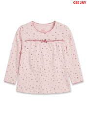 Baby Girls' Pink Star Print Empire Waist Top