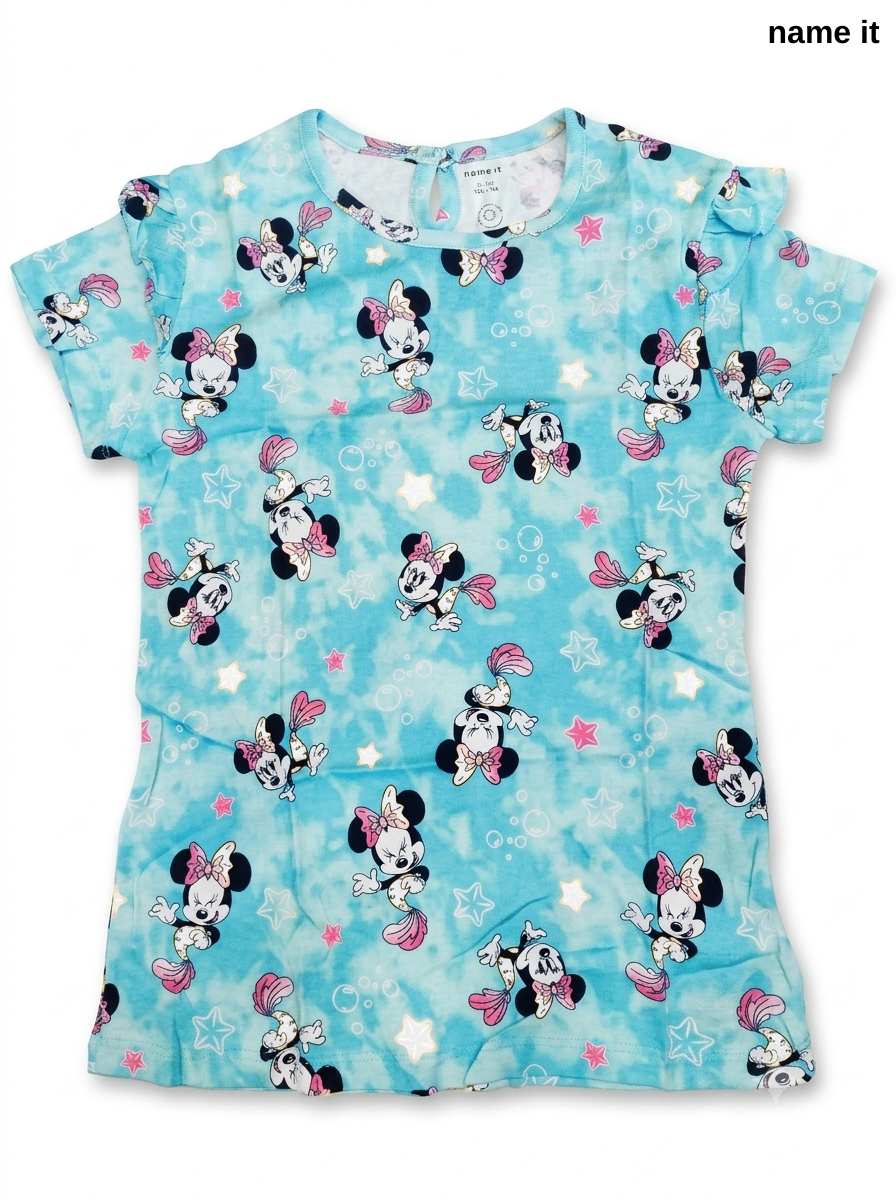 Girls' Minnie Mouse Mermaid Flutter Sleeve Top