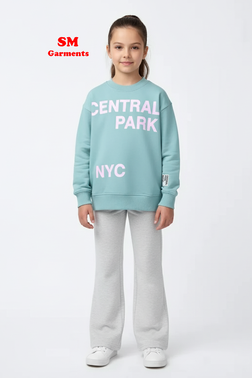 ZR GIRLS Set of sweatshirt with lettering and leggings Flare