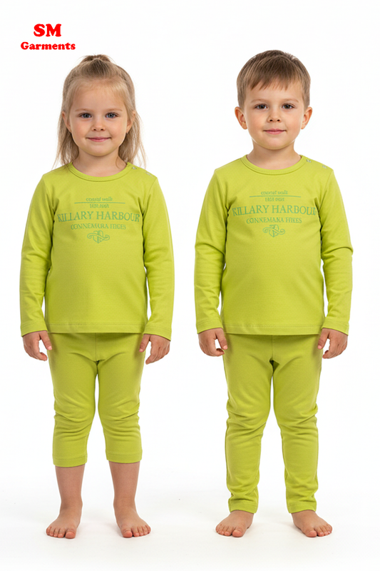 KIDS Killary Harbour Long Sleeve Top & Pants Set – Lime Green