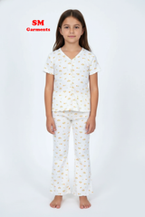 PRINTED COTTON 2 PIECE SUIT