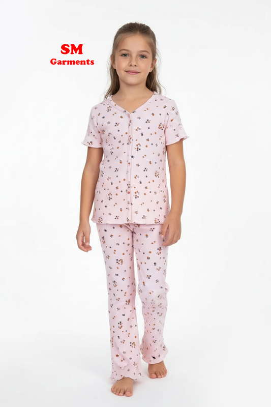 RINTED COTTON 2 PIECE SUIT