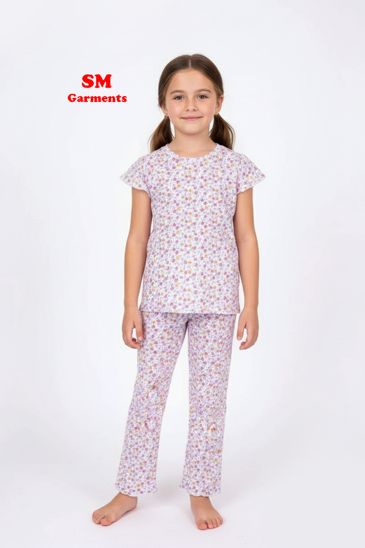 PRINTED COTTON 2 PIECE SUIT