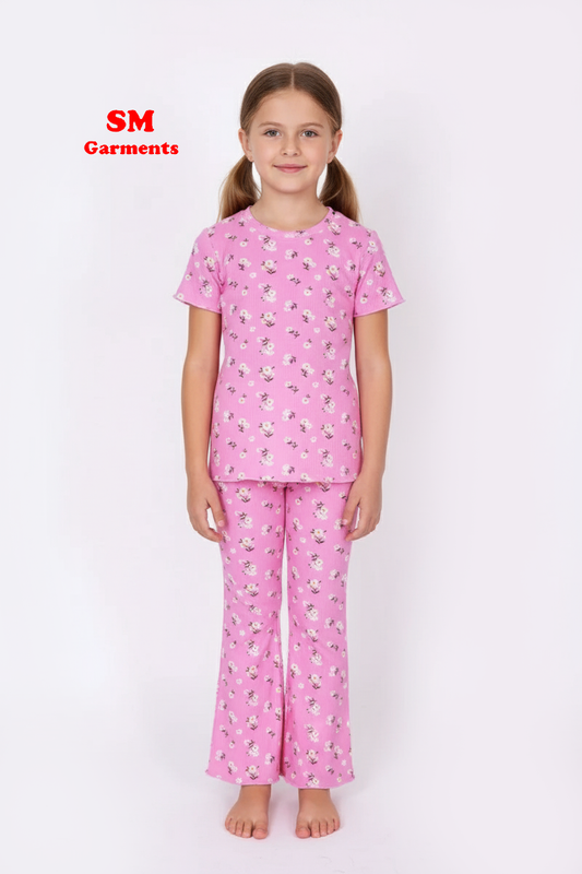 PRINTED COTTON 2 PIECE SUIT