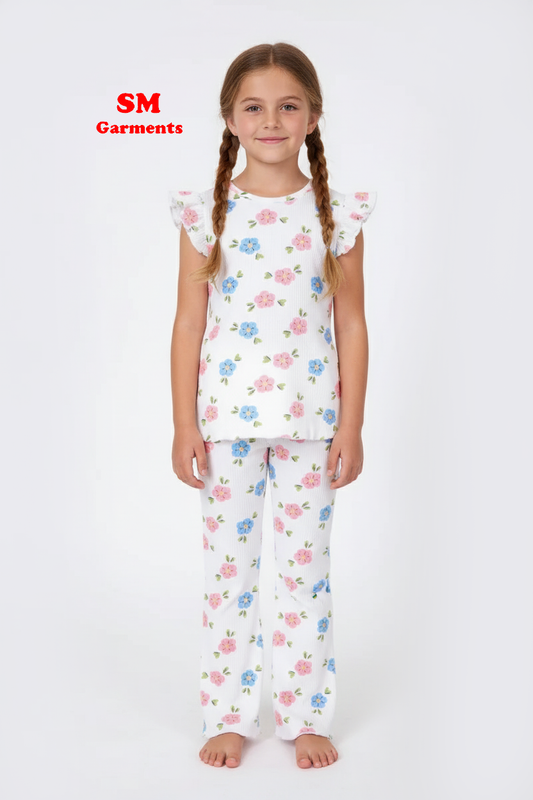 PRINTED COTTON 2 PIECE SUIT