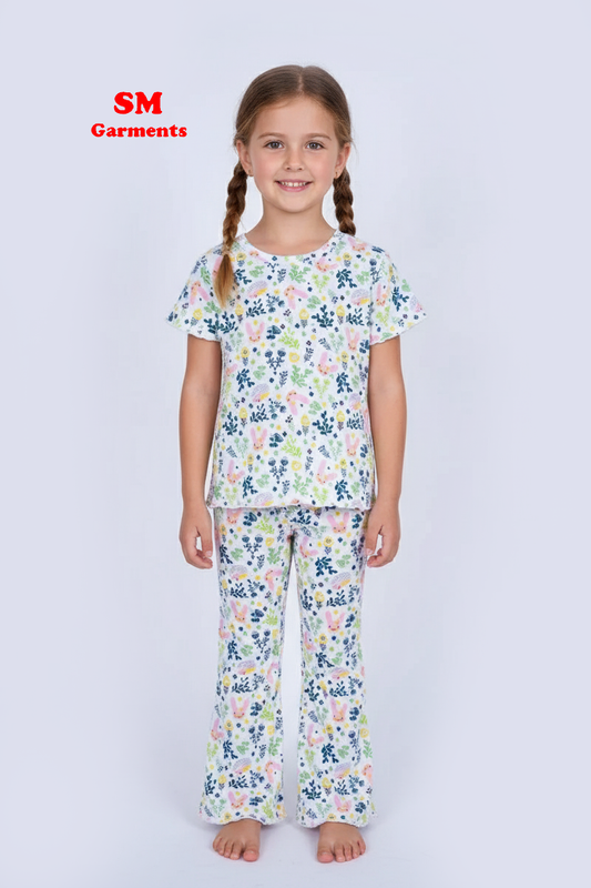 PRINTED COTTON 2 PIECE SUIT